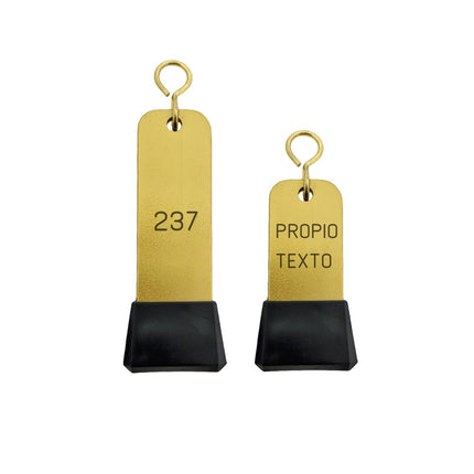 Llavero para hotel Dauphine dorado  personalizable - Por unidad