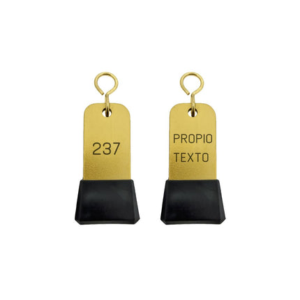 Llavero para hotel Dauphine dorado  personalizable - Por unidad