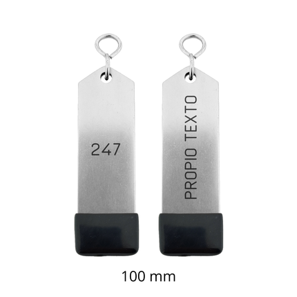 Llavero para hotel Amérique plateado personalizable - Por unidad