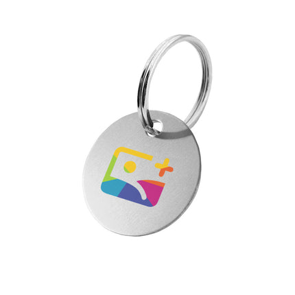 Llavero de aluminio con tu logotipo a todo color - Por unidad