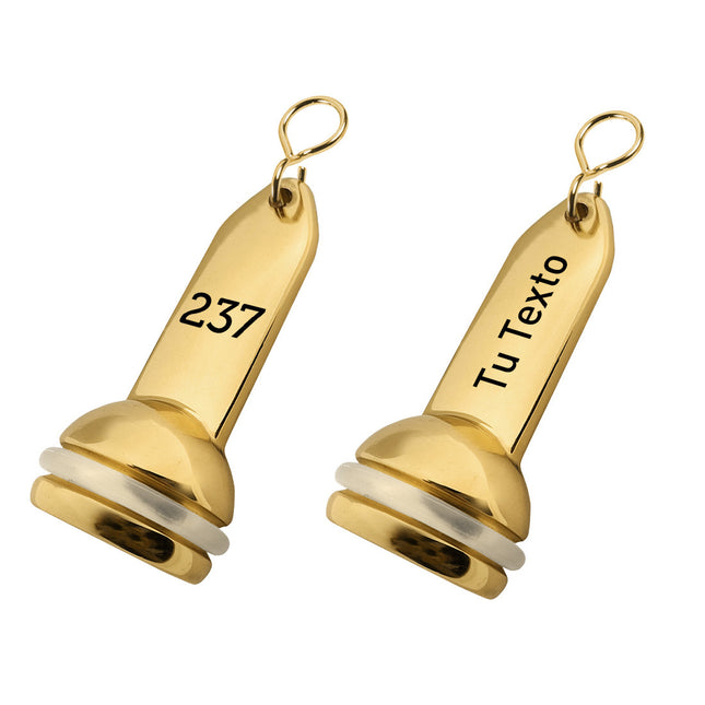 Llavero para hotel Capital de laton personalizable  90x40 mm - Por unidad