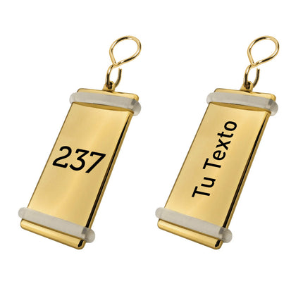 Llavero para hotel Montparnasse de laton 33x77 mm personalizable  - Por unidad