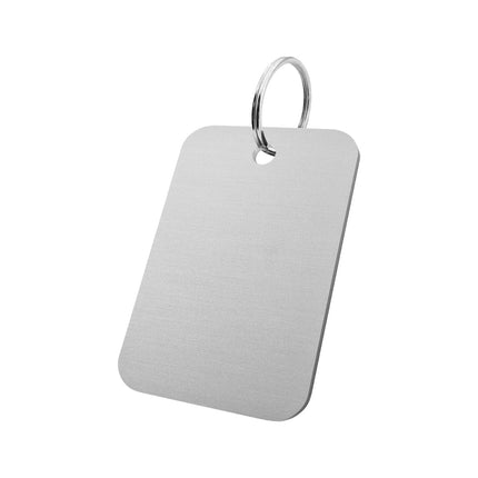 Llavero de aluminio rectangular 40x60mm - Por unidad