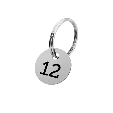 Llavero de aluminio con tu numero Ø20mm  - Por unidad