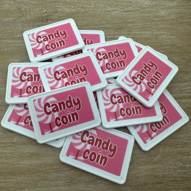 Fichas de plastico rectangular en blanco personalizadas 50x35 mm - 100 unidades