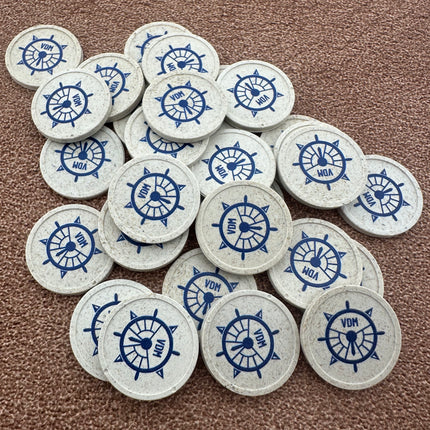 Fichas de carrito de la compra de fibra de madera €1  personalizadas - 100 unidades