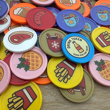 Fichas de plastico personalizadas Ø29 mm - 100 unidades