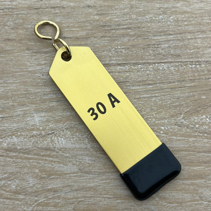Llavero para hotel Amérique dorado personalizable - Por unidad
