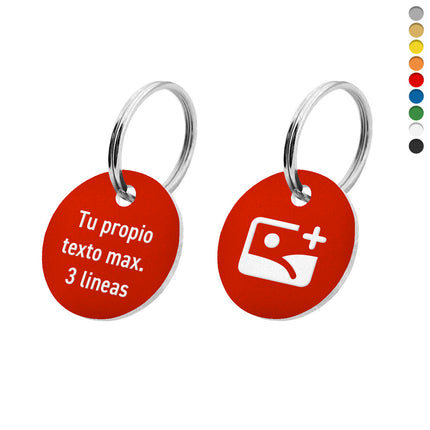 Llavero de acrilico texto y logotipo personalizable doble cara - Por unidad