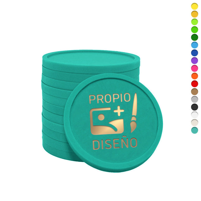 Fichas Personalizadas Impresas con foil Ø25mm - 1000 unidades