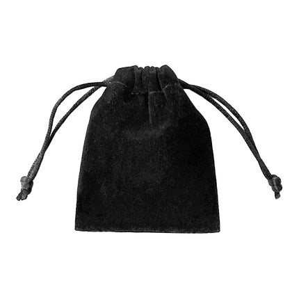 Bolsita de terciopelo negro con cordón - Por unidad