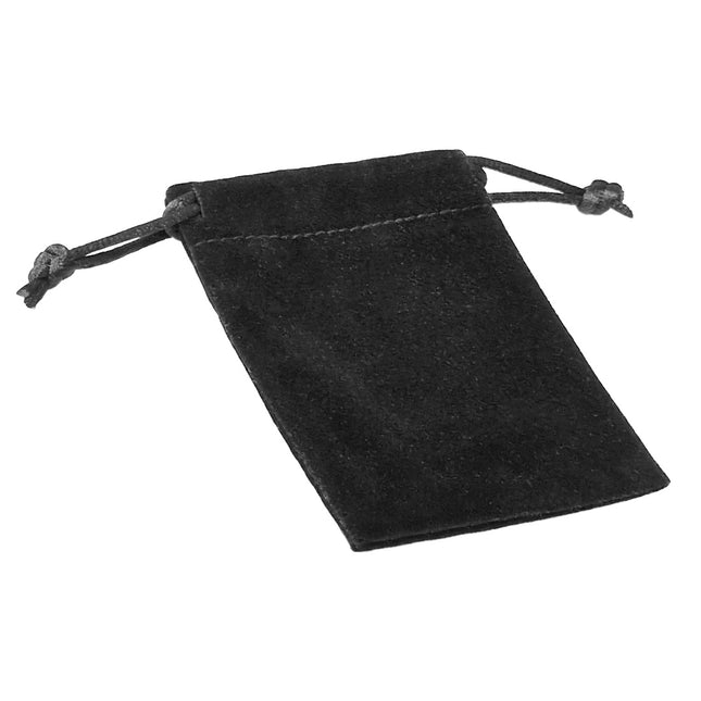 Bolsita de terciopelo negro con cordón - Por unidad