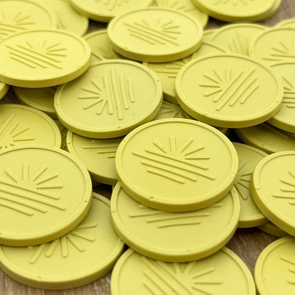 Fichas en relieve personalizadas Ø29 mm - 1000 unidades
