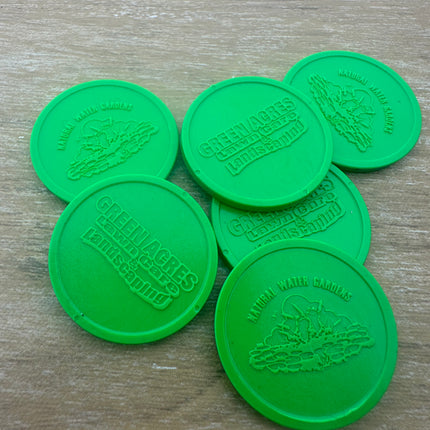 Fichas en relieve personalizadas Ø29 mm - 1000 unidades