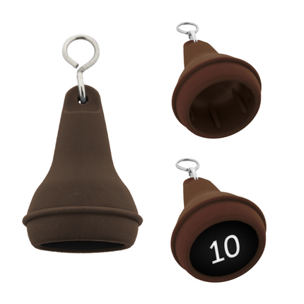 Llavero para hotel de plastico Mayfair Marron 41x70 mm - Por unidad