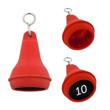 Llavero para hotel de plastico Mayfair Rojo 41x70 mm - Por unidad