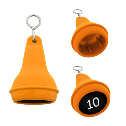Llavero para hotel de plastico Mayfair Naranja 41x70 mm - Por unidad