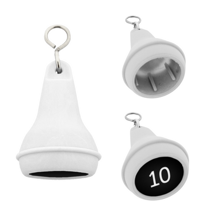 Llavero para hotel de plastico Mayfair Blanco 41x70 mm - Por unidad