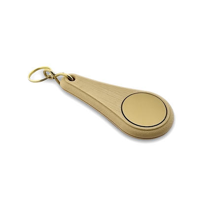 Llavero para hotel de plastico Wellness marrón claro 110x55 mm - Por unidad