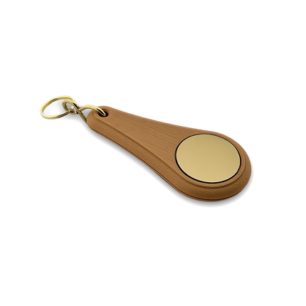 Llavero para hotel de plastico Wellness marrón oscuro 110x55 mm - Por unidad