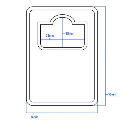 Fichas para guardarropa numerada Tiffany 36x50 mm personalizada - por unidad