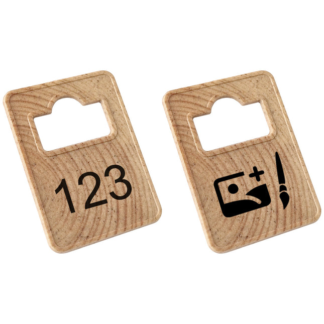Fichas para guardarropa de fibra de madera Tiffany WOOD personalizadas - por unidad