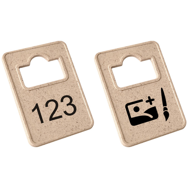 Fichas para guardarropa fibra de madera personalizada 50x36 mm - Por unidad