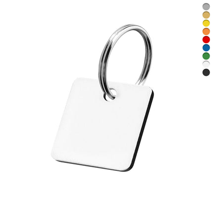 Llavero de acrilico cuadrado blanco - Por unidad