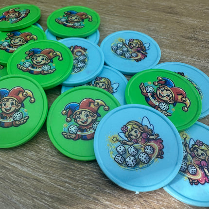 Fichas de plastico personalizadas  Ø35 mm - 100 unidades