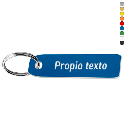 Llavero rectangular de acrílico con texto – Por unidad