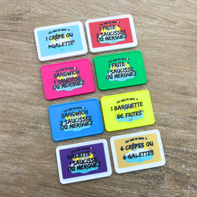 Fichas de plastico rectangular personalizadas 50x35 mm - 1000 unidades