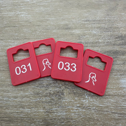 Fichas para guardarropa numerada Tiffany 36x50 mm personalizada - por unidad