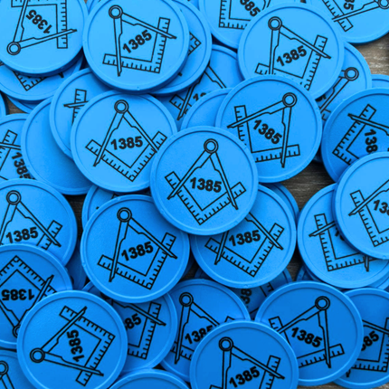 Fichas de plastico personalizadas Ø29 mm - 1000 unidades