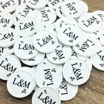 Fichas de plastico personalizadas Ø29 mm - 1000 unidades