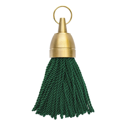 Llavero para hotel Philadelphia de laton con borlon verde - Por unidad