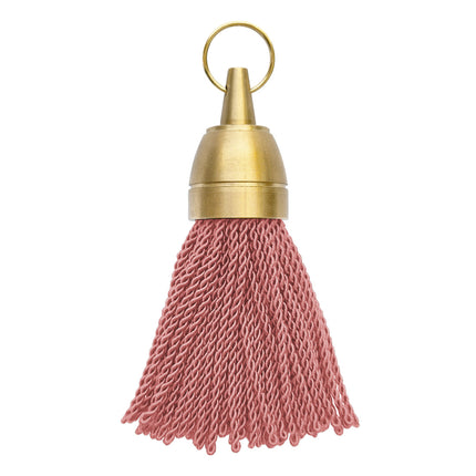Llavero para hotel Philadelphia de laton con borlon rosa palo - Por unidad