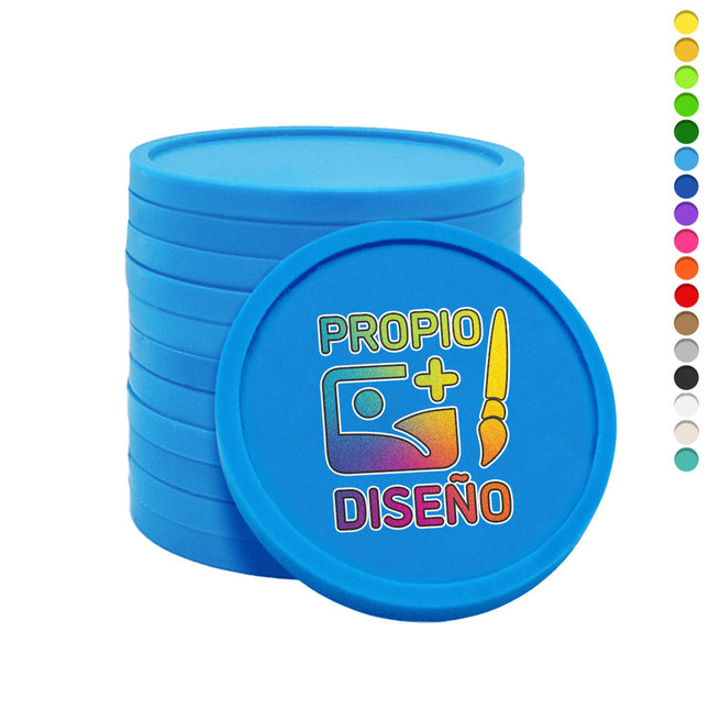 Fichas de plastico personalizadas Ø29 mm - 100 unidades