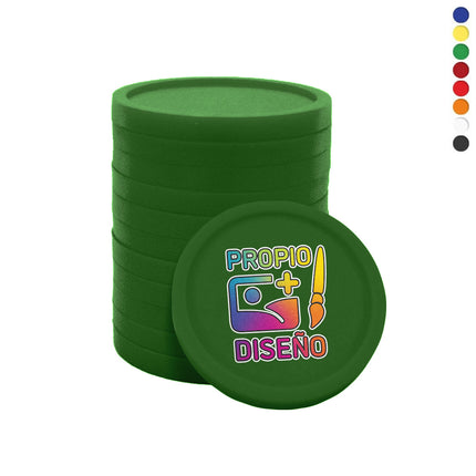 Fichas personalizable bio Ø23 mm - 1000 unidades