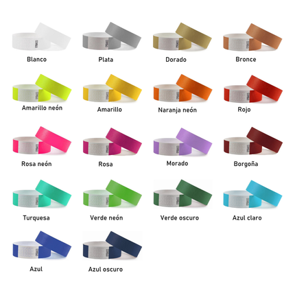 Pulseras Tyvek personalizable - 1000 unidades